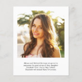 Budget Trendy 2 Foto Abschluss Ankündigung (Rückseite)