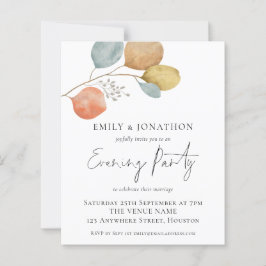 Budget Trendy Blätter Wedding Abend Party Einladun