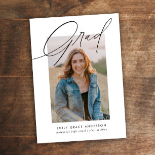 Budget Trendy Calligraphy Drei Foto Abschluss Ankündigung