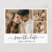 Budget Trendy Calligraphy Foto Save the Date Flyer (Vorne)