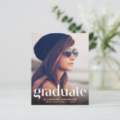 Budget Trendy Foto Graduation Party Einladung (Stehend Vorderseite)