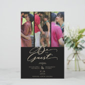 Budget Trendy Modern 4 Wedding Collage Fotos (Stehend Vorderseite)