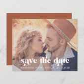 Budget Trendy Modernes Foto Save the Date (Vorne/Hinten)
