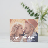 Budget Trendy Modernes Foto Save the Date (Stehend Vorderseite)