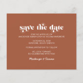 Budget Trendy Modernes Foto Save the Date (Rückseite)