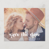 Budget Trendy Modernes Foto Save the Date (Vorderseite)