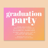 Budget Trendy Pink Graduation Party Einladung