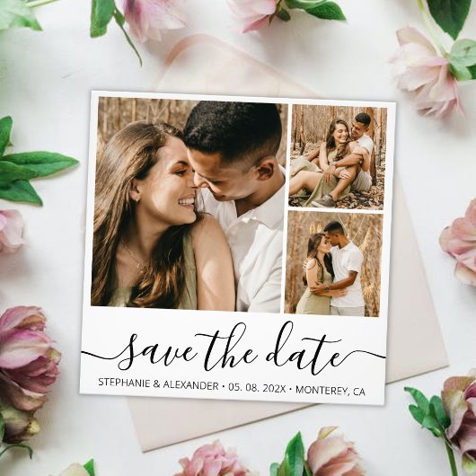 Budget Trendy Script-Foto Save the Date Fotodruck