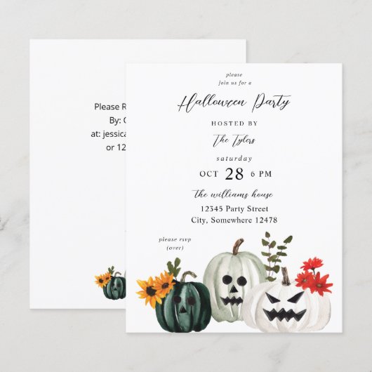 Budget Trick oder Treat Pumpkin Halloween-Party (Vorne/Hinten)