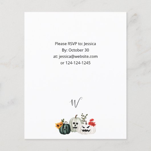 Budget Trick oder Treat Pumpkin Halloween-Party Flyer (Hinten)