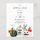 Budget Trick oder Treat Pumpkin Halloween-Party Flyer (Vorne)