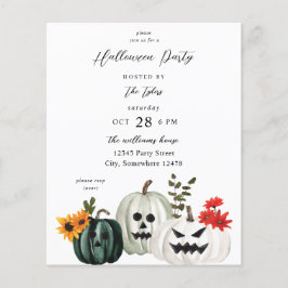 Budget Trick oder Treat Pumpkin Halloween-Party Flyer