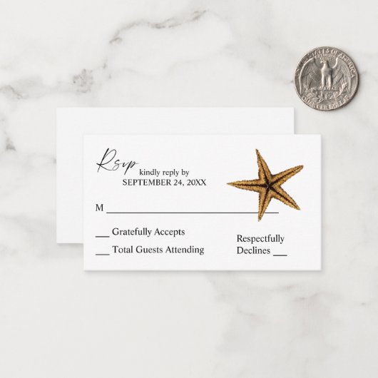 Budget Tropica Hawaiian Starfish 2SM No Meal UAWG Mitteilungskarte (Vorderseite/Rückseite Beispiel)