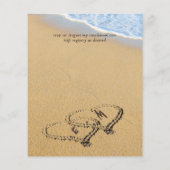 Budget Tropical Beach Hearts in Sand Baby Shower (Rückseite)