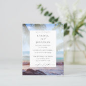 Budget Tropical Beach Palm Hochzeit in Urlaubsort (Stehend Vorderseite)