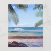 Budget Tropical Beach Palm Hochzeit in Urlaubsort (Rückseite)