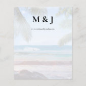 Budget Tropical Beach Palm VS 2 Wedding Flyer (Hinten)