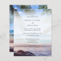 Budget Tropical Beach Palm Wedding