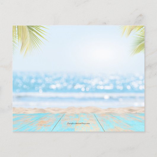 Budget Tropical Beach Weihnachtskarten (Rückseite)