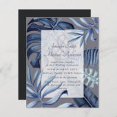 Budget Tropical Blue Leaf Hochzeitsamperand (Vorne/Hinten)