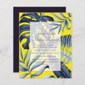 Budget Tropical Blue Yellow Leaf Hochzeit (Vorne/Hinten)