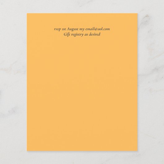 BUDGET Tropical Blume Kinderdusche einladen (Rückseite)