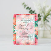 Budget Tropical Bridal Dusche Einladung (Stehend Vorderseite)