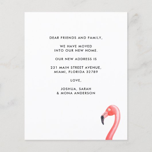 Budget Tropical Flamingo Moved New Address Moving (Rückseite)