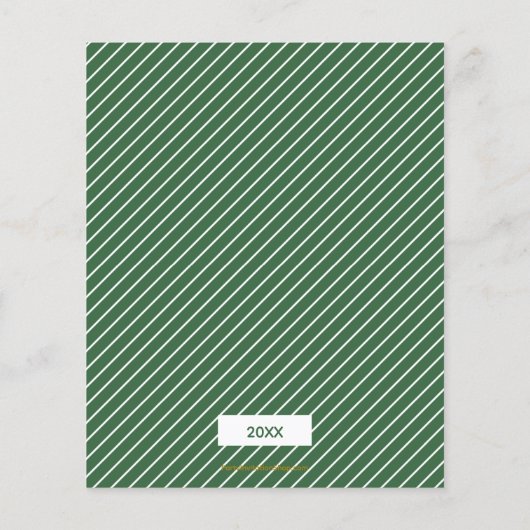 Budget Tropical Floral Weihnachtskarte (Rückseite)