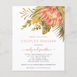 Budget Tropical Foliage Couples Dusche Einladung