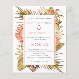 Budget Tropical Foliage Florals Hochzeitsempfehlun