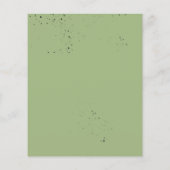 Budget Tropical Foliage Green Wedding Einladung (Rückseite)