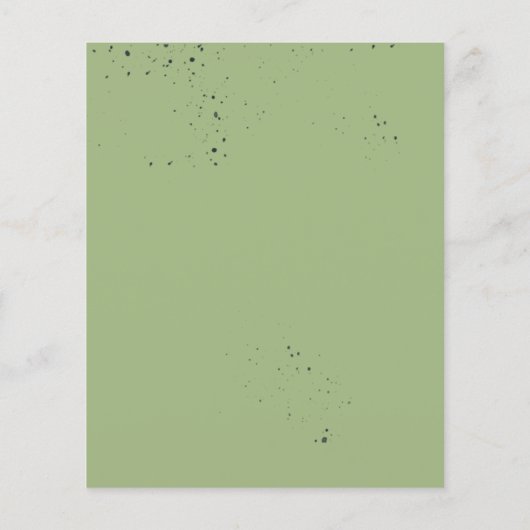 Budget Tropical Foliage Green Wedding Einladung (Rückseite)