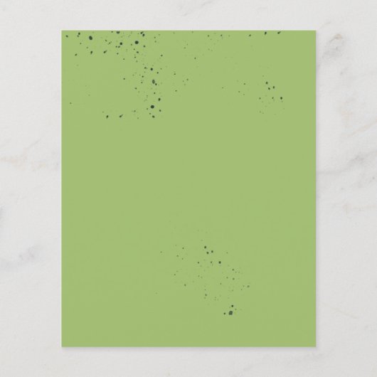 Budget Tropical Foliage Green Wedding Einladung (Rückseite)