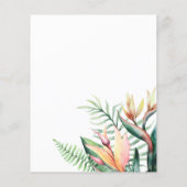 Budget Tropical Greenery Baby Shower Invitation (Rückseite)