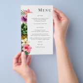 Budget Tropical Hawaiian Floral Menu - White MED Flyer (Handgriff)