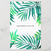 Budget Tropical Hibiskus Beach Hochzeit Einladung (Rückseite)