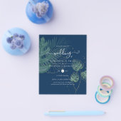 BUDGET Tropical Island Palm Blätter Beach Wedding Flyer (Einzeln)