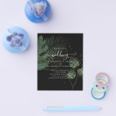 BUDGET Tropical Island Palm Blätter Beach Wedding Flyer (Einzeln)