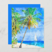 Budget Tropical Island Palm Tree Boat Vielen Dank (Vorne/Hinten)