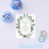 Budget Tropical Magnolia Hochzeitseinladungen Flyer (Einzeln)