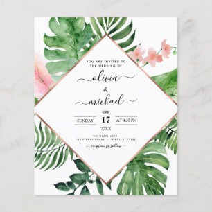 Budget Tropical Palm Beach Foto Hochzeit