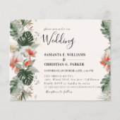 Budget Tropical Palm Greenerity Wedding Flyer (Vorne)