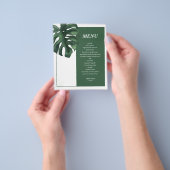 Budget Tropical Palm Leaf Hochzeitsmenü Flyer (Gruppe)