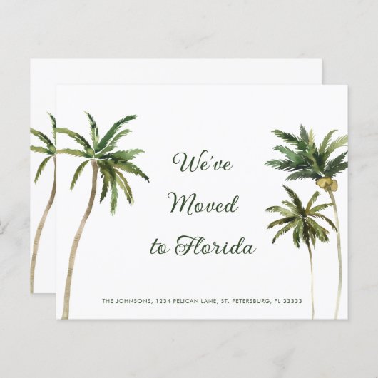 Budget Tropical Palm Tree Moving Ankündigung (Vorne/Hinten)