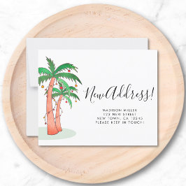 Budget Tropical Palm Tree Moving Announcement Card