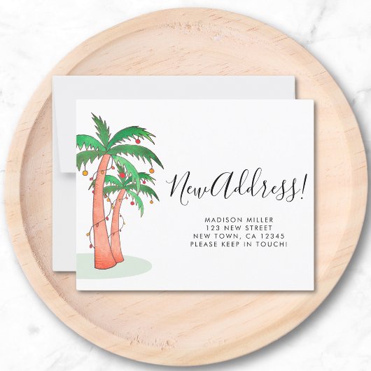 Budget Tropical Palm Tree Moving Announcement Card