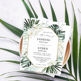 Budget Tropical Palm & White Floral Wedding V2 LN