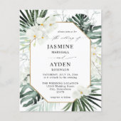 Budget Tropical Palm & White Floral Wedding -V2 LN Flyer (Vorne)