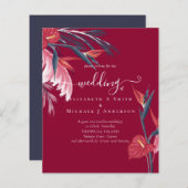 BUDGET Tropical Pampas Grass Navy Berry Wedding (Vorne/Hinten)